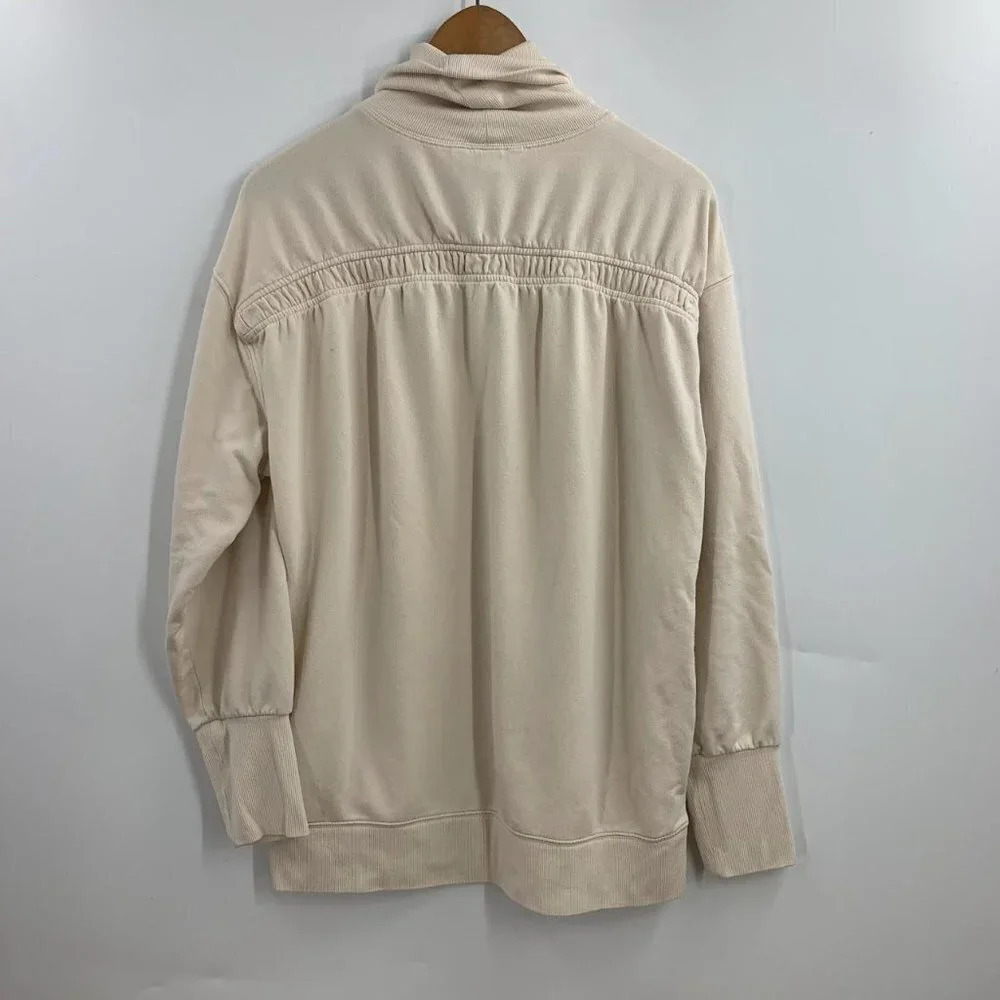 Athleta Women's Balance Cinch Turtleneck Sweatshirt in Chantilly Cream Size S‎ - Picture 2 of 11